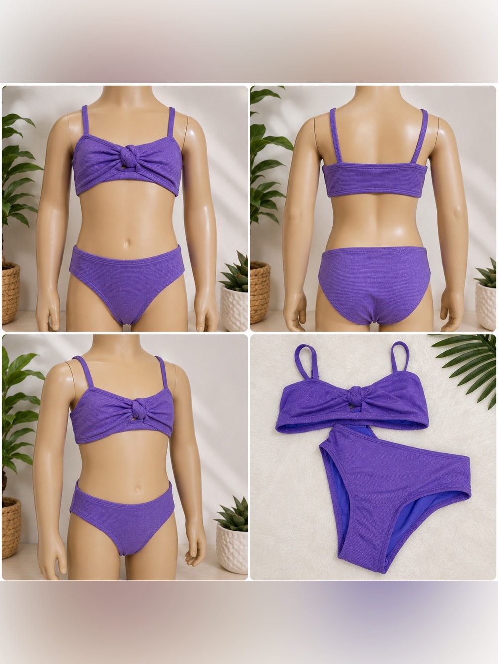 Target Purple Knot-Front Two-Piece Girls' Swim Bikini